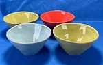 Crate & Barrel Marin Pasta Bowls Set 4 Mixed Colors Blue Green Orange 6. Fixed Price $45.00.