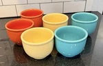 Vintage Homer Laughlin Fiesta Chili Bowl Lot 6 Turquoise Yellow Blue Orange 4.5. Fixed Price $67.98.