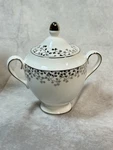 Wedgwood Martha Stewart Bouquet Silver Sugar Bowl & Lid Platinum Trim *new*. Fixed Price $45.00.