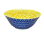 Selamica 6 Colorful Porcelain Soup/cereal/pasta 20OZ Bowl Blue/yellow/white. Fixed Price $12.95.