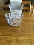Mikasa Cadence Clear Crystal Bowl 4.5" New In Box Made Germany (sn# 068/713). Fixed Price $11.00.