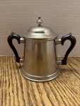 Nice Stieff Pewter P2 Wood Handle Sugar Bowl With Lid Euc. Fixed Price $35.00.