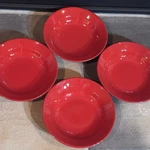 4 Waechtersbach Solid Cherry Red Set 8.5" Soup/salad/pasta Bowls. Fixed Price $39.99.