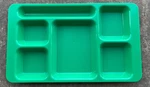 Cambro 6-COMPARTMENT Polypropylene Lunch Tray, 34PK Green 1596CP. Fixed Price $99.99.