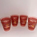 Old World Temptations Tara Set Of 4 Cranberry Red Temp-tations Plastic Tumblers. Fixed Price $14.95.