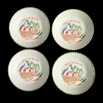 Set Primula Pasta Soup Bowls Hand Painted Italy 8 1/4" Fresco Del Mercato. Fixed Price $34.99.