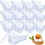 200 Pcs 4INCH Tear Drop Mini Appetizer Plates Plastic Tasting Spoons, .... Fixed Price $31.79.