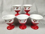 Sonoma Cherries Jubilee Individual Ice Cream Dish 5 Berry Dessert Bowls Nos. Fixed Price $60.00.