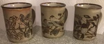 Set 3 Clay Mind Coffee Mugs Cups Birds On Branches Design. Fixed Price $28.20.