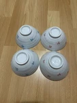 Daiso 2 Clover Rice/soup Ceramic Bowls (blue). Fixed Price $10.00.