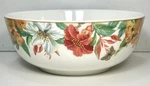 New 9.6" 4" Deep Spode "maui" Mixing Bowl Tropical Flowers & Butterflies. Fixed Price $23.38.