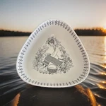 Vintage Arabia Finland Emilia Triangular Porcelain Bowl By Raija Uosikkinen 1950. Fixed Price $34.99.