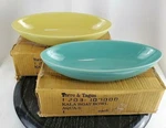 Torre & Tagus Kala Ceramic Boat Bowl Celery Aqua Dish Plate Server Nib. Fixed Price $32.95.