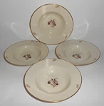 Frederik Lunning China SET/4 Brown Iris Soup Bowls Mint. Fixed Price $56.25.