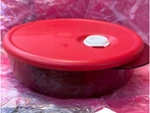 Tupperware Vent Serve Round Rocker Fridge Freezer Microwave Red 1.75 Cup Lunch. Fixed Price $19.88.