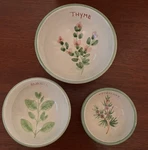 Williams Sonoma Small Bowls For Herbs Handmade In Italy Set Of 3 Garden. Fixed Price $24.00.