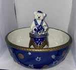 Chanukkah Ceramic Teddy Bear Bowl Judaica Palm Tree Co Ltd 8. Fixed Price $27.11.