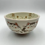 Kafuh Mino Ware Japanese Ceramic Ramen Rice Bowl 5" Smiling Cats Lucky Pink. Fixed Price $22.95.
