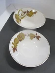 Vtg Mikasa Mocha 2015-W Focus Shape Serving Bowls 9" & 8". Fixed Price $9.72.