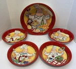 Pre-owned/used*certified International Pasta Bowl/serving Set W/chef. Fixed Price $105.82.