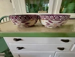Set Of Temptations Tara Old World Eggplant Purple 6 1/2 Soup/cereal Bowls. Fixed Price $35.00.