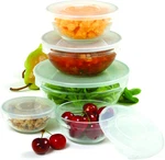 10-PIECE Nesting Glass Mixing/storage Bowls With Lids. Fixed Price $21.53.