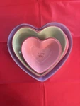 Happy Valentines Day Nested Heart-shaped Bowls. Fixed Price $19.49.