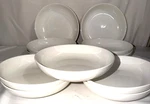 Sweese Set Of 11 Round 7.5" Salad, Pasta Bowls White Fine Porcelain. Fixed Price $48.00.