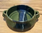 Mosquito Mud Pottery Bowl Dip Dish Beautiful Blues & Green Double Handle 7. Fixed Price $15.50.