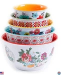 10-PIECE Nesting Mixing Serving Bowl Set, Vibrant Colors, Unique Kitchen Design. Fixed Price $118.83.