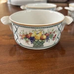 Villeroy Boch Basket Pattern 1748 Cream Soup Bowl W/ Scalloped Handles Set. Fixed Price $75.00.