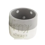 Mud Pie E5 Happy Alway Everything Ceramic Dip Cup 2.75X3.5"DI 48500231. Fixed Price $11.24.