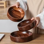Solid Walnut Bowl Vintage Wooden Salad Fruit Serving Storage Tray Box. Fixed Price $28.39.