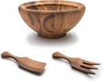 Acacia Large Salad Bowl & Farmhouse Utensil Set - Ironwood Salinas. Fixed Price $88.99.