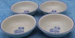 Pfaltzgraff Yorktowne 6" Cereal Soup Bowls Set Of 4 Blue Floral Stoneware Usa. Fixed Price $26.95.