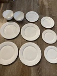 Gorham Woodbury Bone China 9 Pcs Dinner Plates,salad Plates,all Purpose Bowls. Fixed Price $75.00.