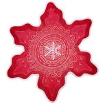 Hallmark Red Snowflake Shaped Dish Serving Bowl Christmas Holiday 9 HGE356. Fixed Price $9.00.