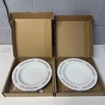 Pampered Chef Round Nourish 8.5" Soup Bowls White 2949 New Open Box. Fixed Price $24.99.
