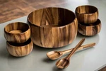 Extra Large Salad Bowl With Servers And 4 Individuals - 332C7. Fixed Price $132.99.