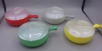 Vtg Pc. Glasbake Glass Covered Handle Casserole Bowl Set Crocks Bw/lids J-314. Fixed Price $69.95.