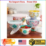 The Pioneer Woman 10-PIECE Melamine Mixing Bowl Set, Fancy Flourish. Fixed Price $30.99.