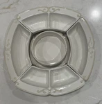 Princess House Pavillion Bowl Dip Snack Party Relish Tray 1264 A/b 65 & 66. Fixed Price $49.00.