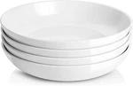 Dowan 9.75" Pasta Set Of 4, Large Shallow White Ceramic Salad Bowls, 50OZ. Fixed Price $46.99.