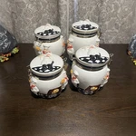 Kmc 4 Vintage Fat Chef Kitchen Canisters. Fixed Price $120.99.