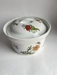 Vintage Cordon Bleu Bia Hand Decorated Floral Butterfly Casserole Lid Dish Bowl. Fixed Price $19.95.
