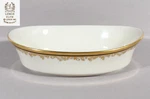 Lenox Eclipse Oval Vegetable Bowl Edge Scroll Design Gold With Black Band 5/8. Fixed Price $21.99.