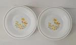 Vintage Soup Bowls ARP3 French Arcopal Yellow Poppies Flowers 8.25"D Glass. Fixed Price $8.48.