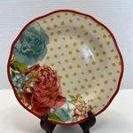 The Pioneer Woman Blossom Jubilee 8.5" Salad Plates Yellow Polka Dot. Fixed Price $14.99.