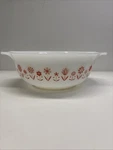 Vintage Htf Glasbake J-2357 Spring Garden Salad/mixing Bowl. Small Chip See Pic. Fixed Price $110.00.