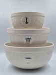 3 Artisan Rae Dunn Magenta Mixing Bowl Set Roll / Measure Kitchen Icon. Fixed Price $79.99.